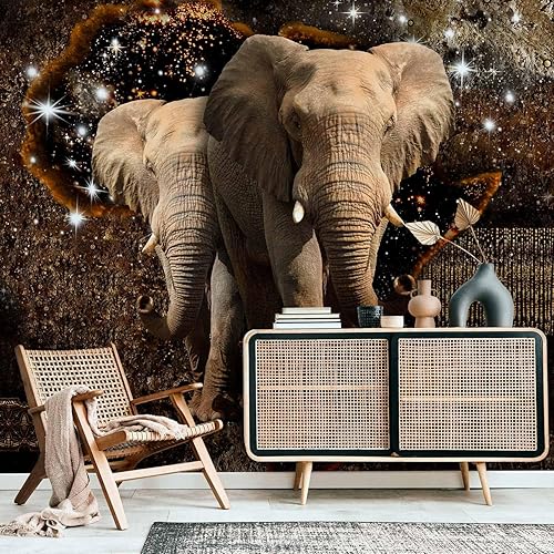 Miniatura 2 de artgeist Mural de pared premium Elefante Animal 177 x 124 pulgadas - Papel tapiz no tejido de forro polar decoración de pared impresión fotográfica
