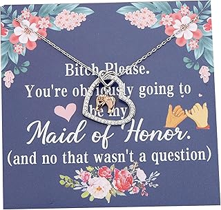 Maid of Honor Proposal Gift Pinky Promise Charm Maid of Honor Necklace Bridesmaid Jewelry Maid Of Honor Bestie Gift