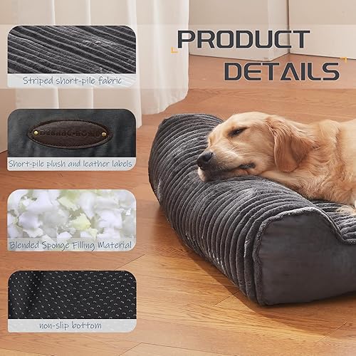 Miniatura 3 de Camas para perros de razas medianas y grandes, sofá cama para perros con almohada para jaula de perrera, cama súper suave para mascotas para soporte