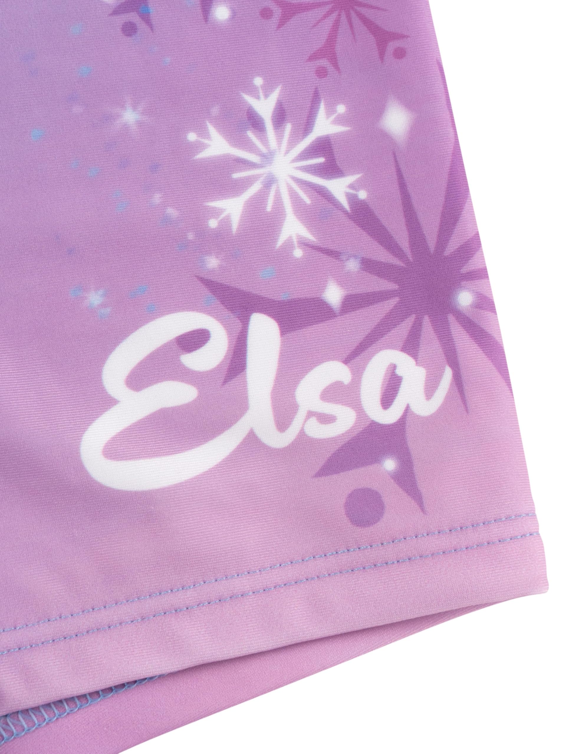 United Labels Disney Królowa Lodu kostium kąpielowy dwuczęściowy, ochrona przed promieniowaniem UV 30, dla dziewcząt, ELSA, fioletowy, moda kąpielowa dla dzieci z koszulką i kąpielówkami, strój