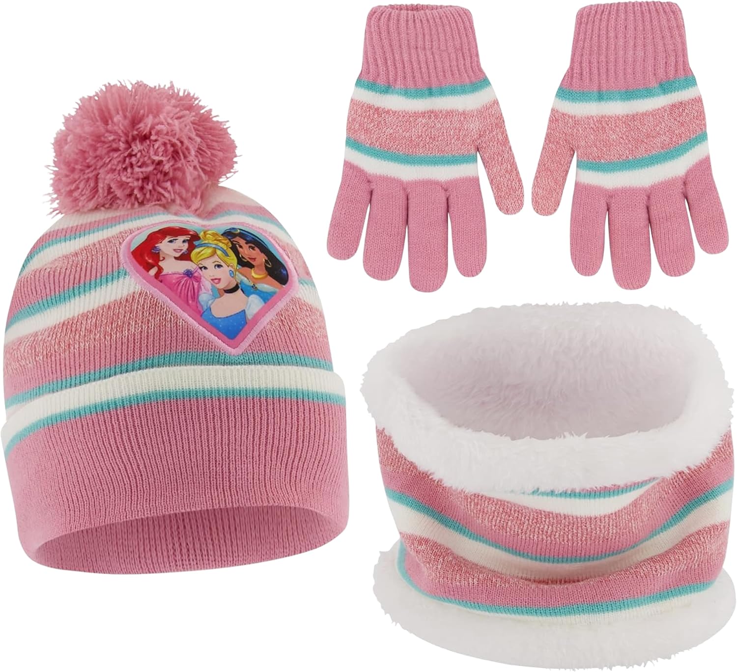 Girls Princess Winter Hat, Scarf & Mittens Set For Toddler Ages 2-4 Or Hat, Scarves & Kids Gloves Sets For Ages 4-7 - Amazon product rated Grade A