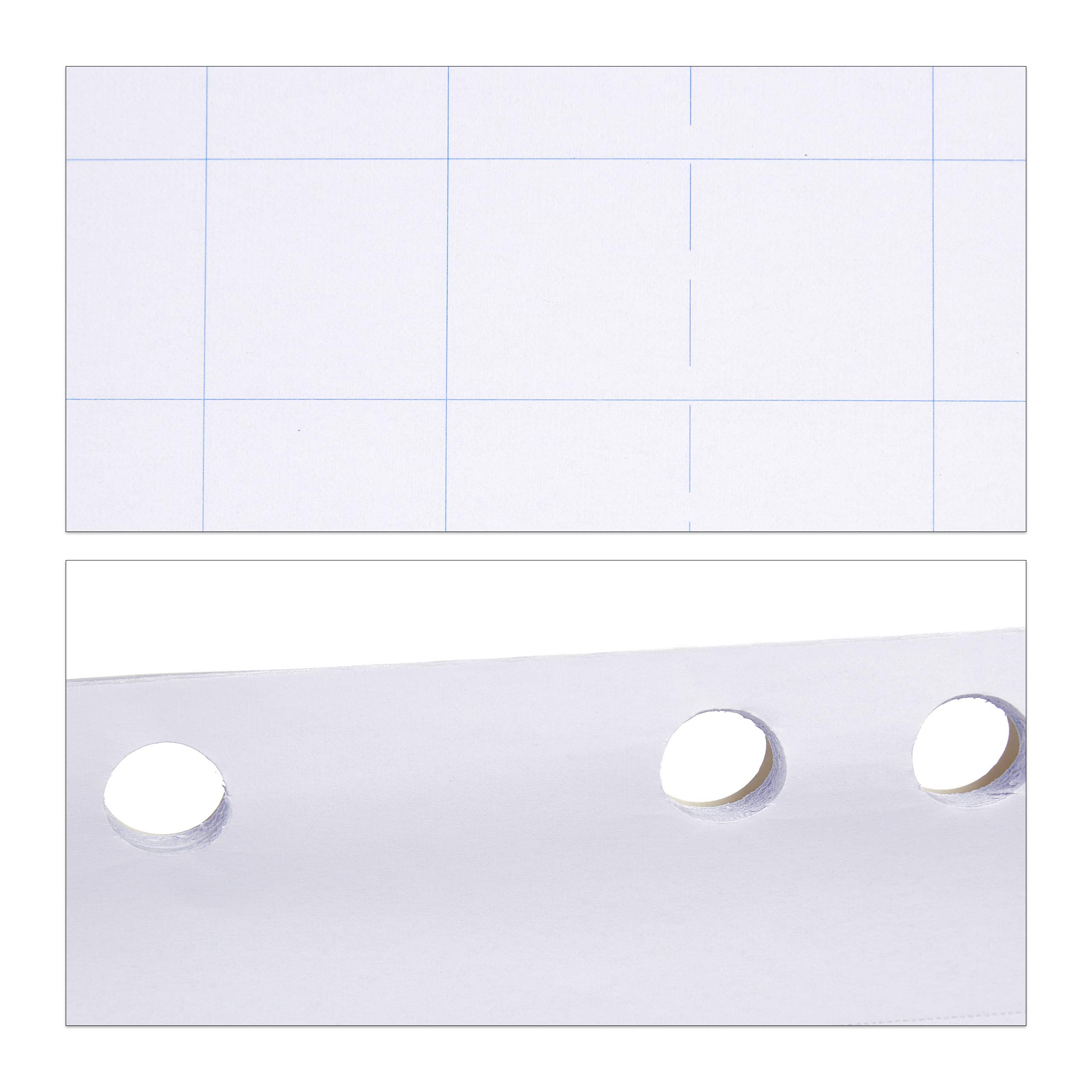 Relaxdays Blocco per Lavagna 50 Fogli a Quadri Carta per Cavalletto Flip Chart 60 g/m² 57,5 x 81 cm Bianco
