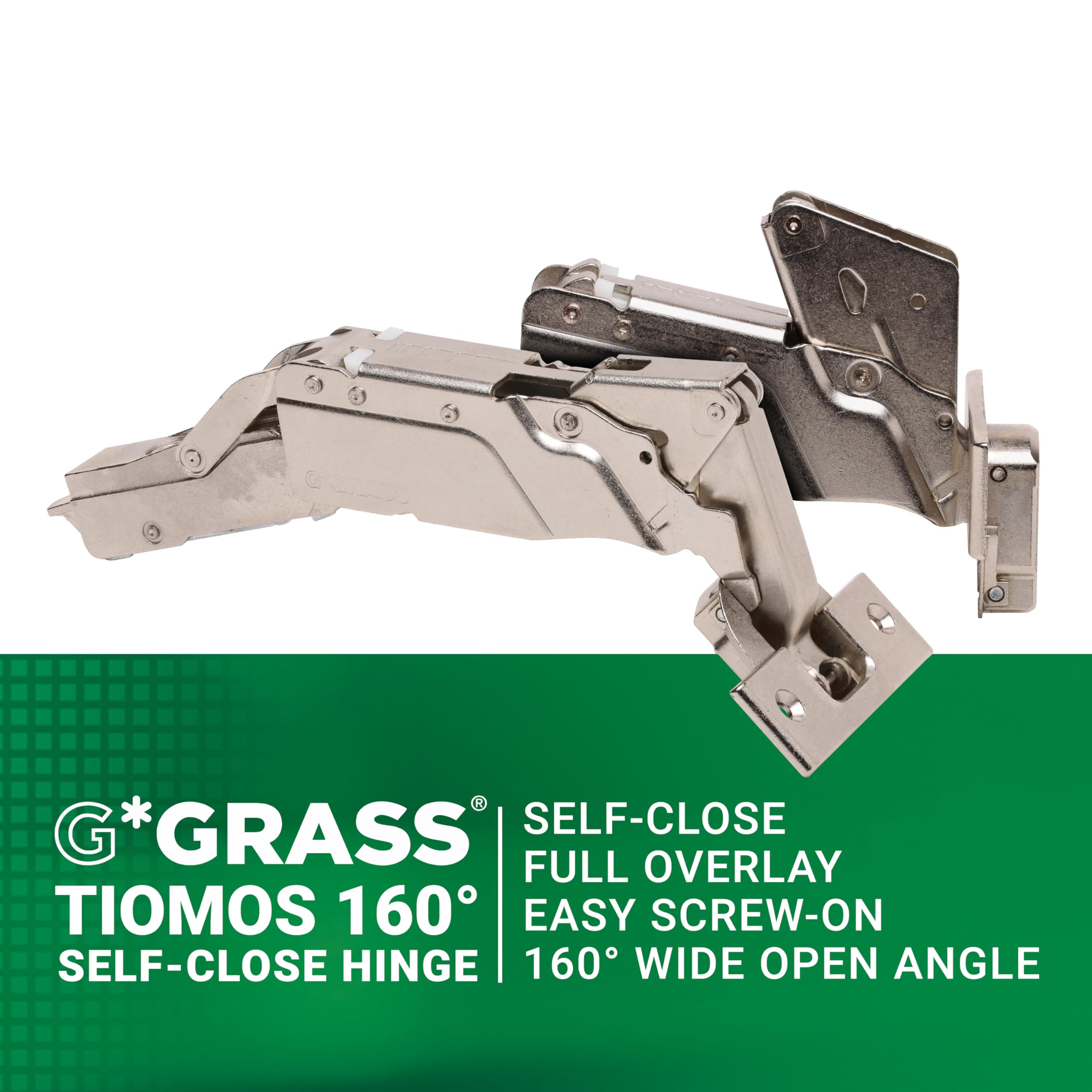Grass Tiomos 160 Degree Opening Full Overlay Self Closing Hinge