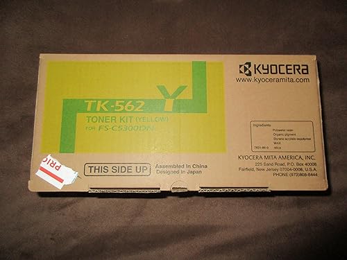 Miniatura 1 de Kyocera 1T02HNAUS0 Modelo TK-562Y Cartucho de tóner amarillo para uso con impresoras láser P6030cdn, FS-C5300DN y FS-C5350DN Hasta 10000 páginas con