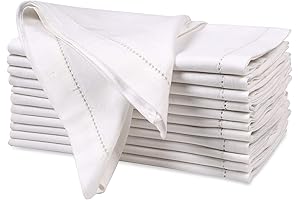 White Linen Breakfast Napkins Set of 12