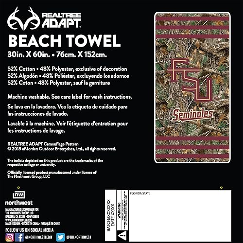 Vista 267 de Northwest NCAA Alabama Crimson Tide - Toalla de playa unisex para adultos, 30 x 60 pulgadas, psicodélico Psychedelic
