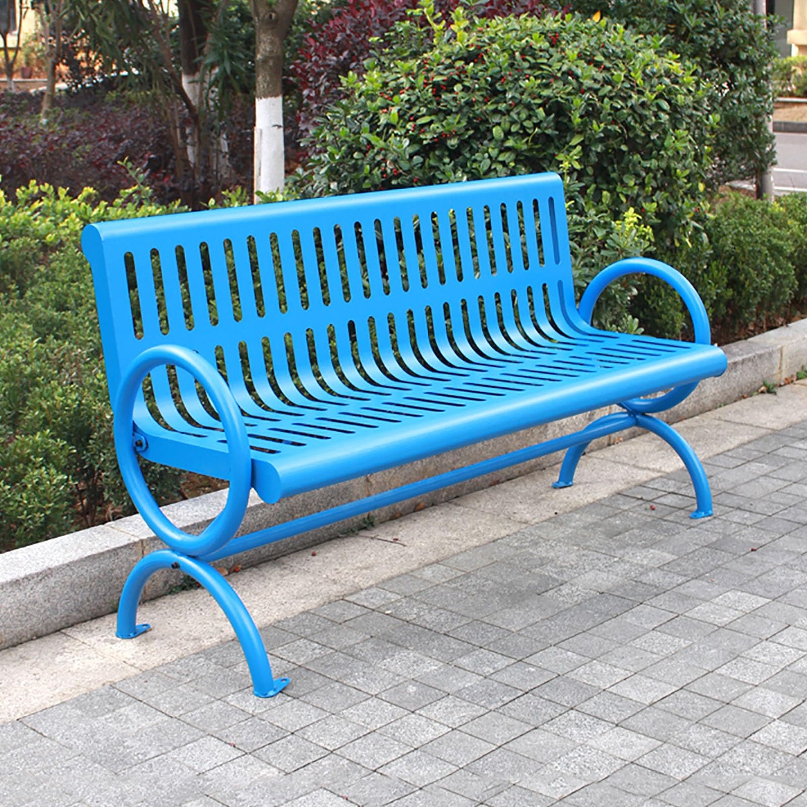 Banco de parque robusto con soporte de 800 libras acabado premium para exteriores