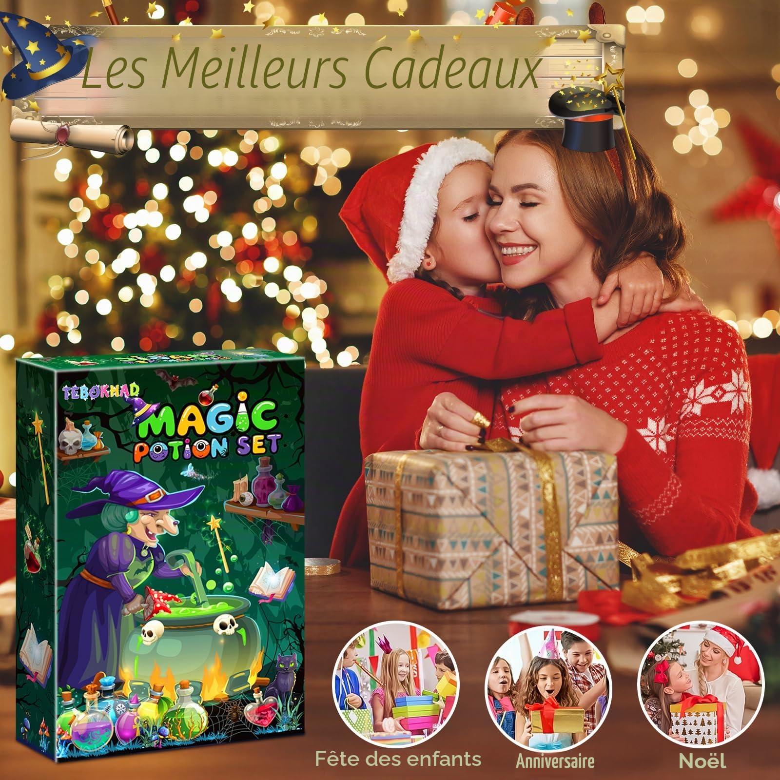 TEBOKHAD Potion Magique Enfant, Mélange 25 Bouteilles De Potion Magique, Coffret Magie, Jouet Artisanal Cadeau Créatif Pour 6-12 Ans Garçons Et Filles
