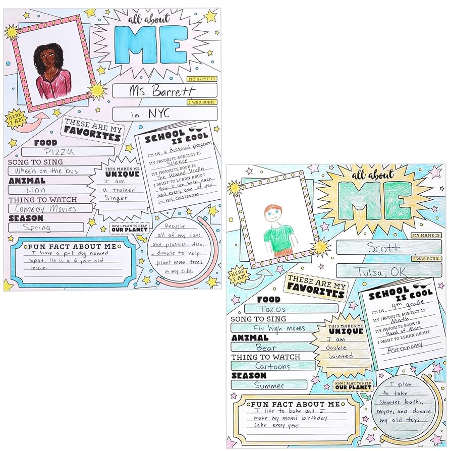Amazon.co.jp: Juvale 30枚パック Kids All About Me 教室