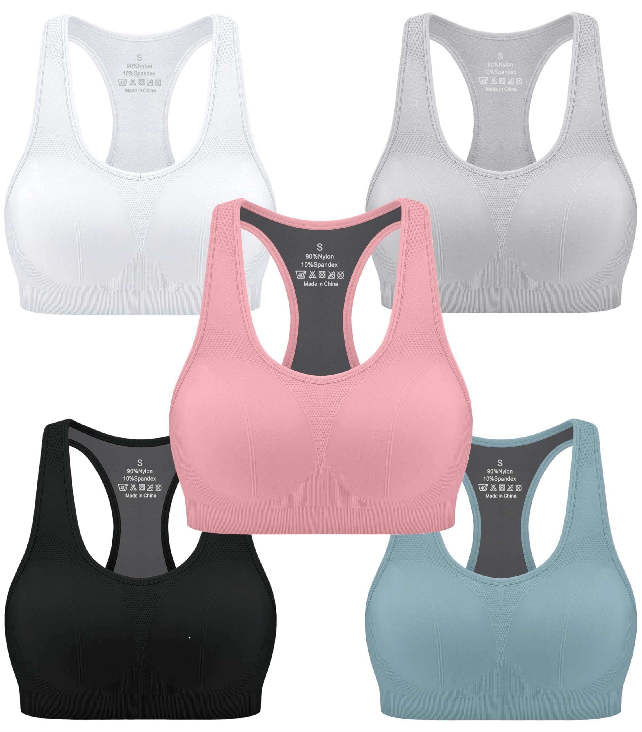 AENLLEY Padded Racerback Sports Bras - Sports Bras | Mubboo