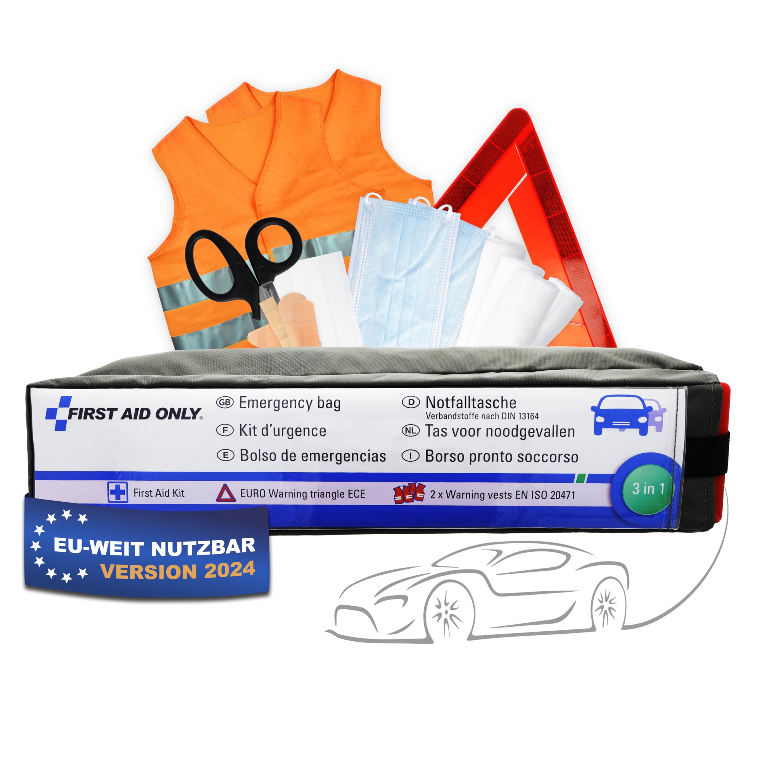 Eerstehulptas voor in de auto | DIN 13164