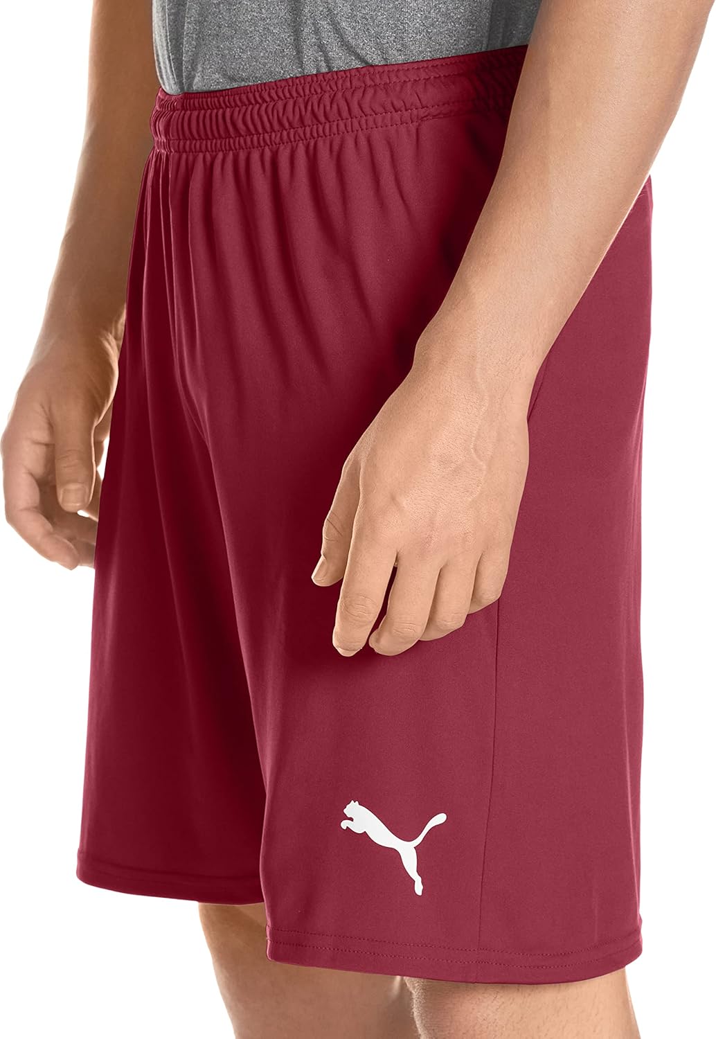 PUMA Men's Liga Core Shorts Small Cordovan/White
