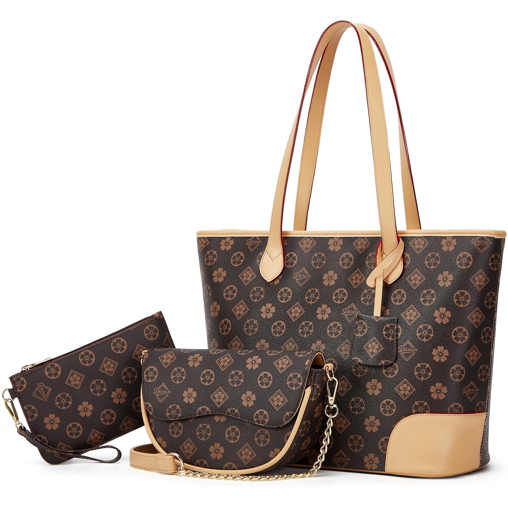 Women Fashion Handbags Tote Bag Shoulder Bags Top Handle Satchel Purse Set