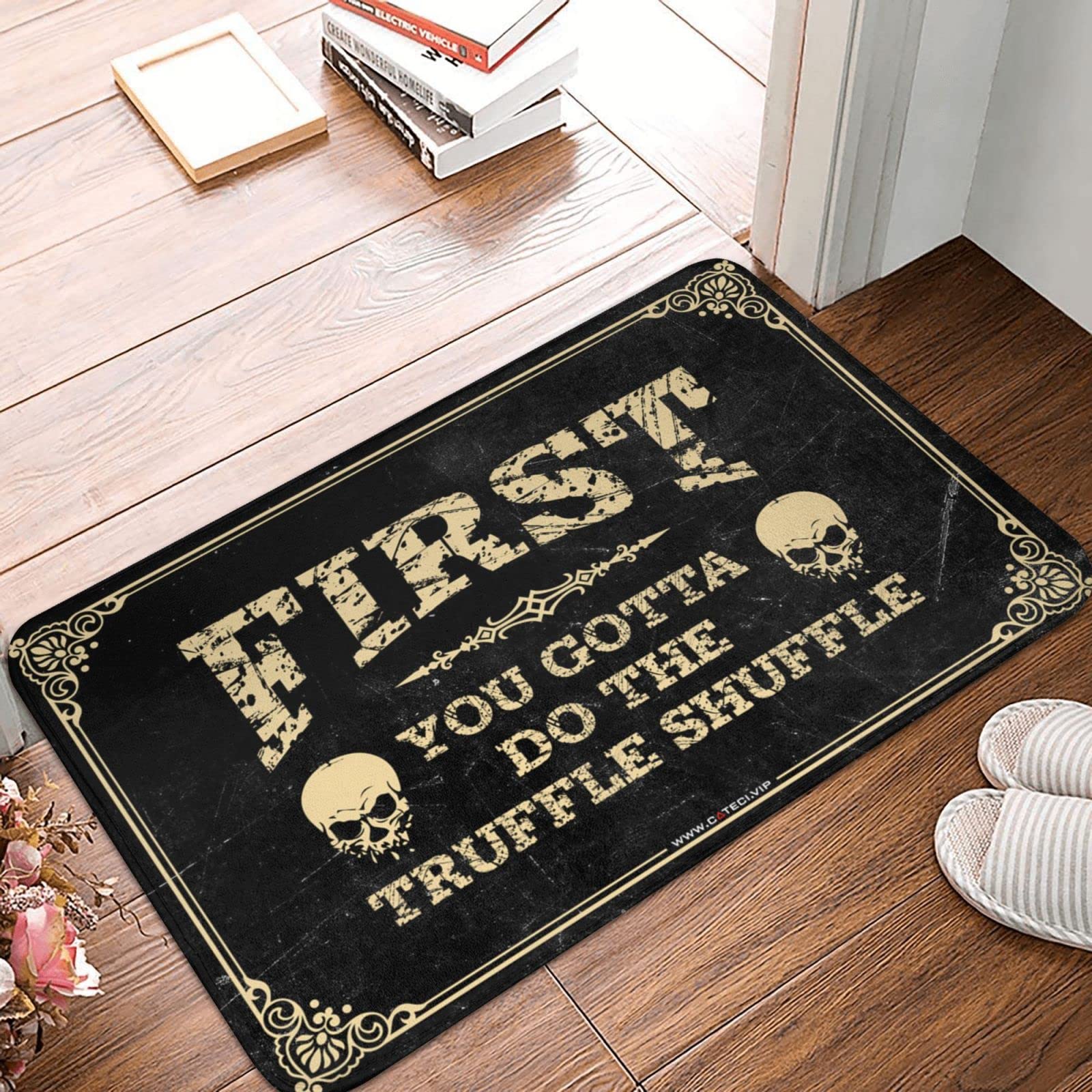 Tapis de porte d'entrée grand format contre la saleté Welcome Ish 90cm