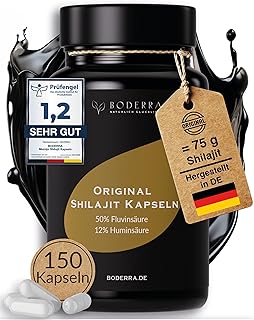 Original Mumijo Shilajit Kapseln, Hochdosiert 50.000mg pro Tag (50:1 Extrakt) 50% Fulvinsäure & 12% Huminsäure - Shilajit Resin, vegan & laborgeprüft - 100% aus dem Himalaya