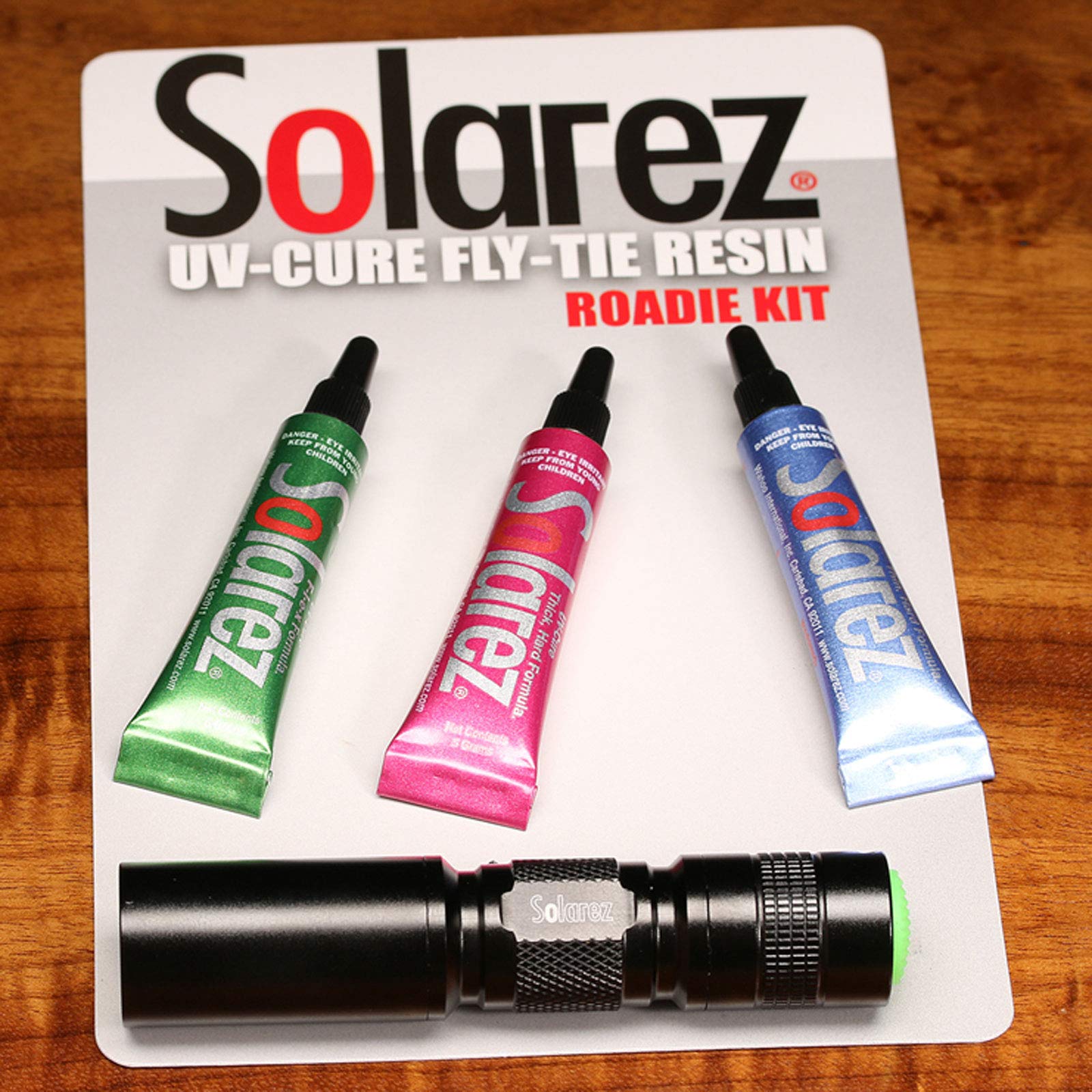 Solarez Fly Tie UV Cure Resin Pro Roadie Kit ThinHard, ThickHard
