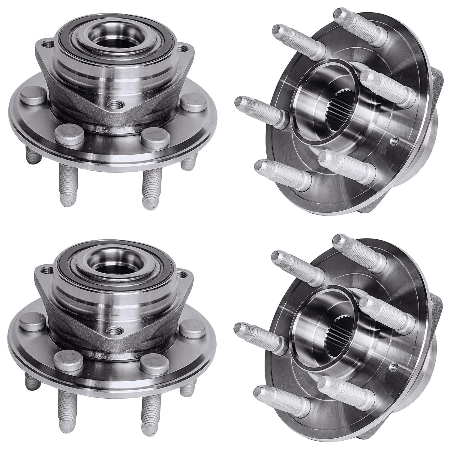 Detroit Axle - 4pc Wheel Bearing Hub for 10-16 Cadillac SRX 11 Saab 9-4X