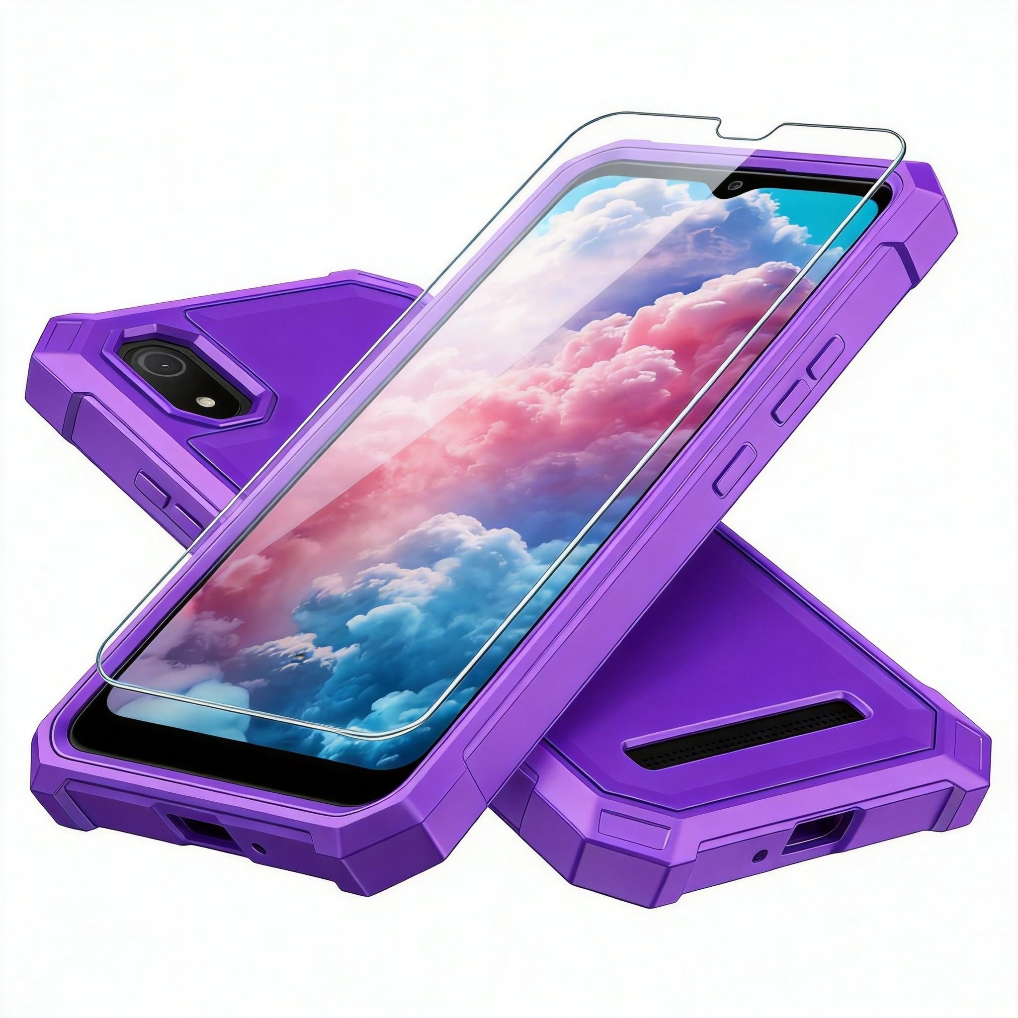 Photo 1 of Lozeguyc Cloud Mobile Stratus C8 Case with Screen Protector - Purple