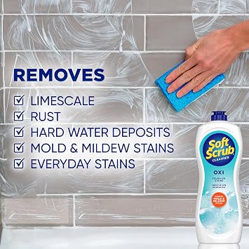 Soft Scrub Cleanser, Oxi, 36 Oz, Multi Surface Cleaner, Boosted With Borax