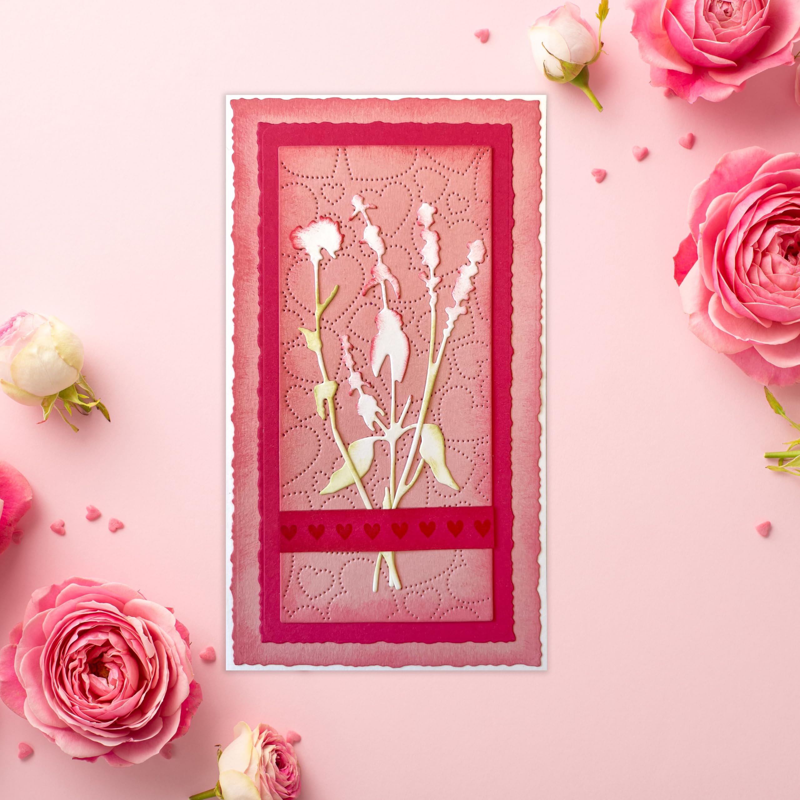 Nellie's Choice Cartella per Embossing 3D Cuori Pop-up 15 x 15 cm – Cartelle per Goffratura e Accessori – Fai da Te, DIY, Biglietti, Artigianato, Scrapbooking e Journaling