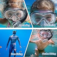 Vista 7 de Adult Diving Masks Full Face Snorkel Mask -Anti-Fog Dry Snorkel System Prevents Leaks for Effortless Breathing