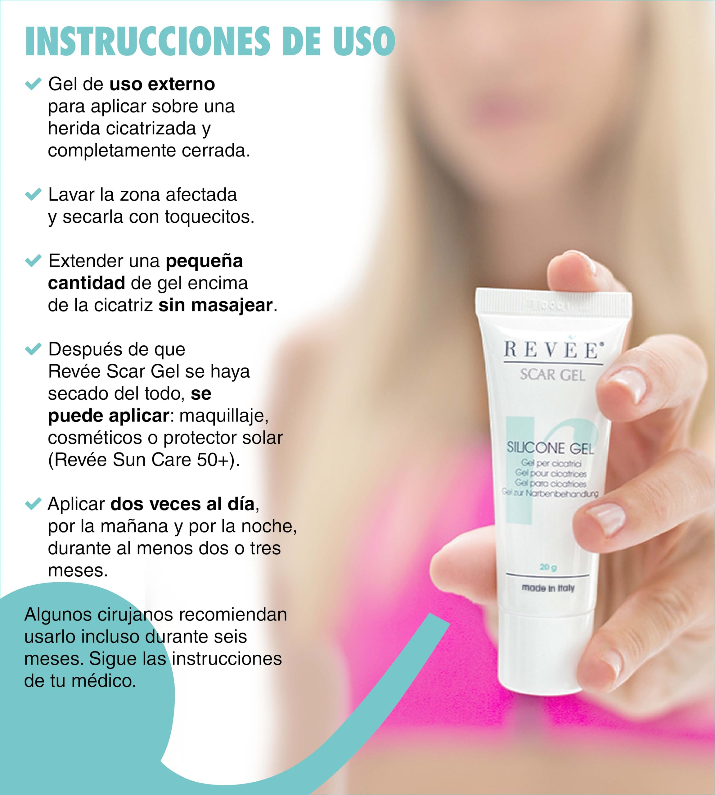 Revée Scar Gel - Reducción de cicatrices - 20 Gr