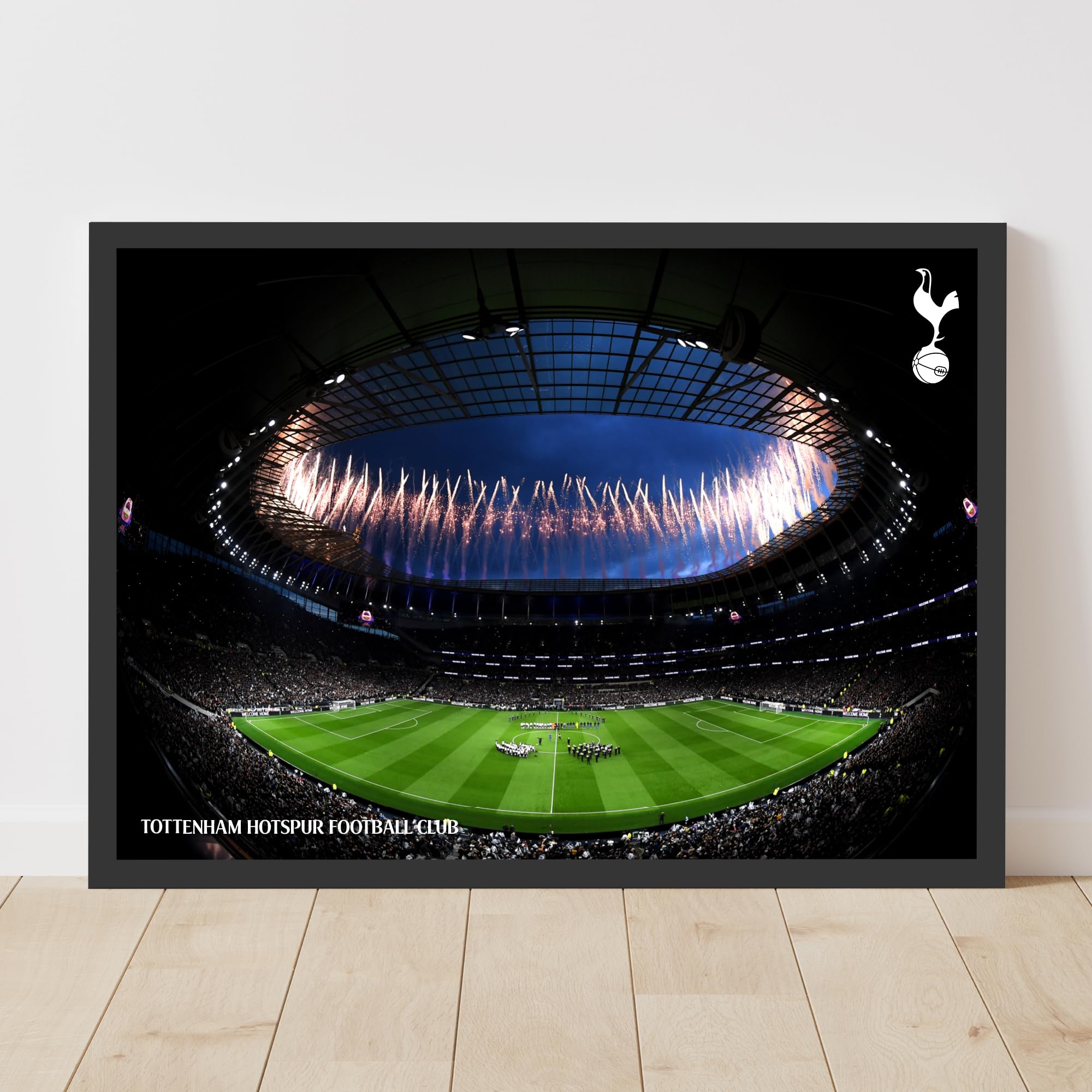 Themed Blue Tottenham Hotspur Print - Fireworks Stadium Poster Wall Art (42Cm X 59.4Cm - A2)