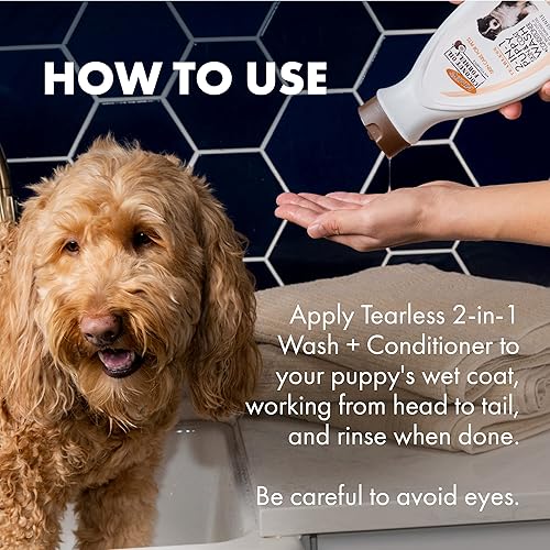 Miniatura 4 de Palmer's Champú y acondicionador para cachorros 2 en 1 de aceite de coco, solución calmante y sin lágrimas, champú y acondicionador para cachorros