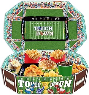 3PCS Big Size Football Food Plates Football Party Supplies Kit Stadium S...
