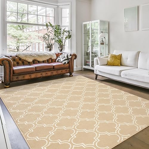 Miniatura 37 de Amearea Alfombra mullida para interiores, alfombras marroquíes suaves con enrejado para dormitorio, alfombra moderna para sala de estar, habitación