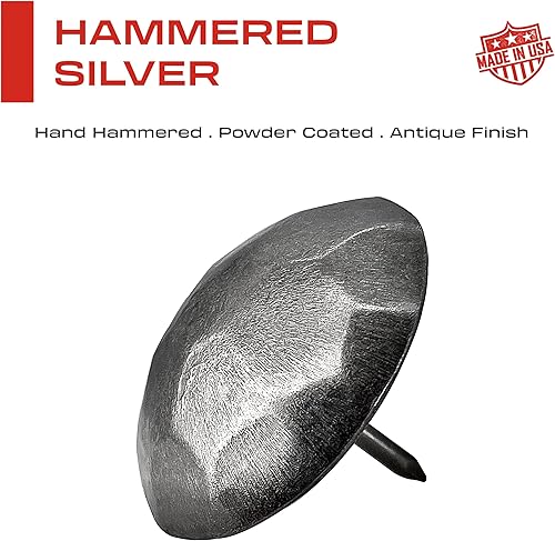 Miniatura 15 de Paquete de 50 clavos de hierro, clavos decorativos de 1 pulgada, tachuelas de tapicería, acento antiguo, clavos, para mejoras del hogar de madera