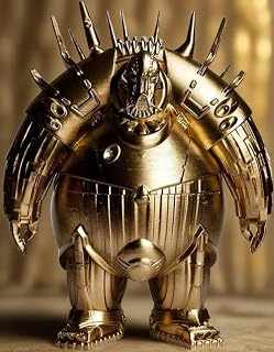 Fifth Element Movie Souvenir Mondoshawan Figure Statue Replica Sculpture Guardian of The Four Elemental Stones Resin Figurine for Office Bookshelf Night Stand Gold Room Art Decor