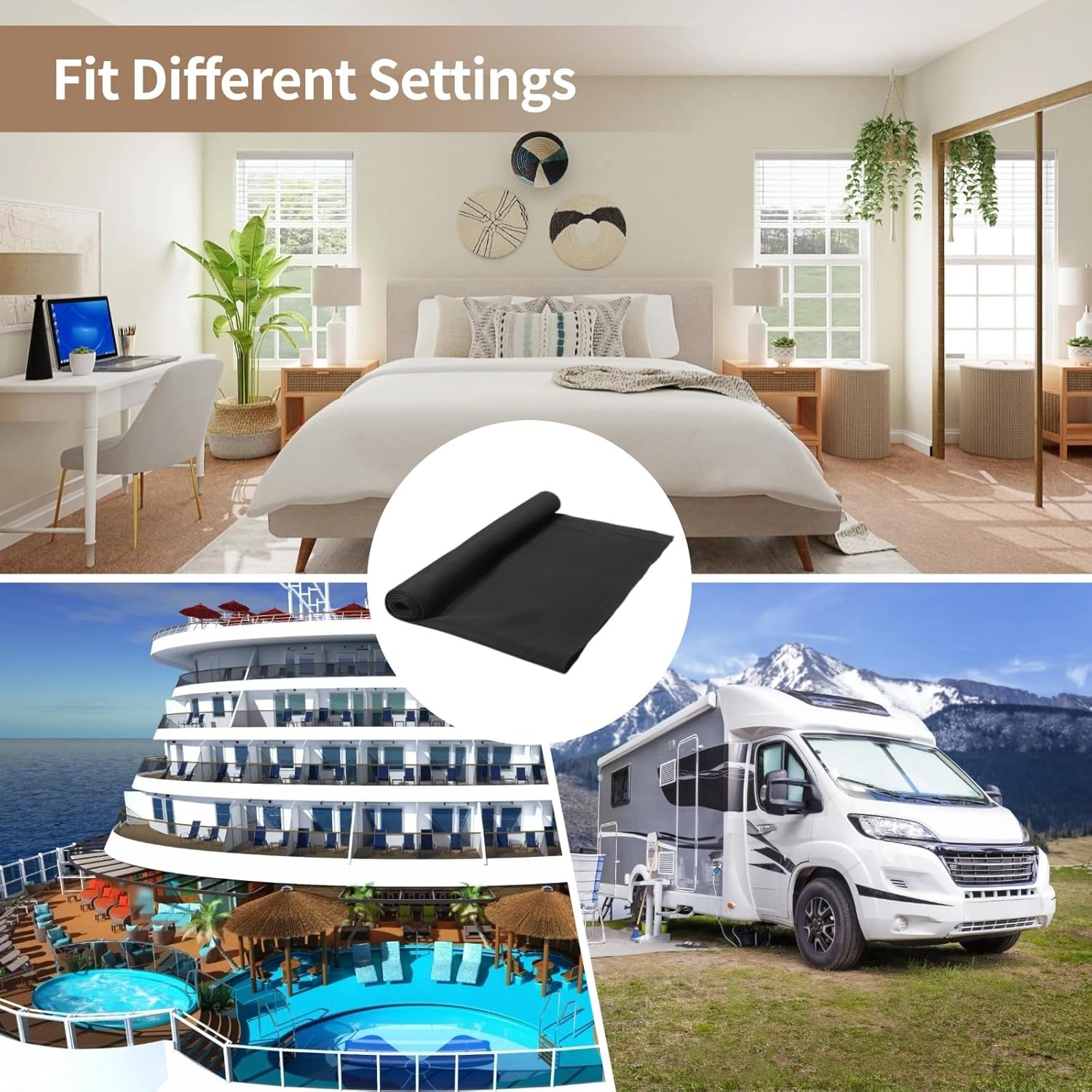 Breathable Mattress Underlay, 94.5×86.6" Meshfiber Pad, Ventilated 3D Airflow Design, Portable Under Mattress Pad for RV, Boat, and Camper Use