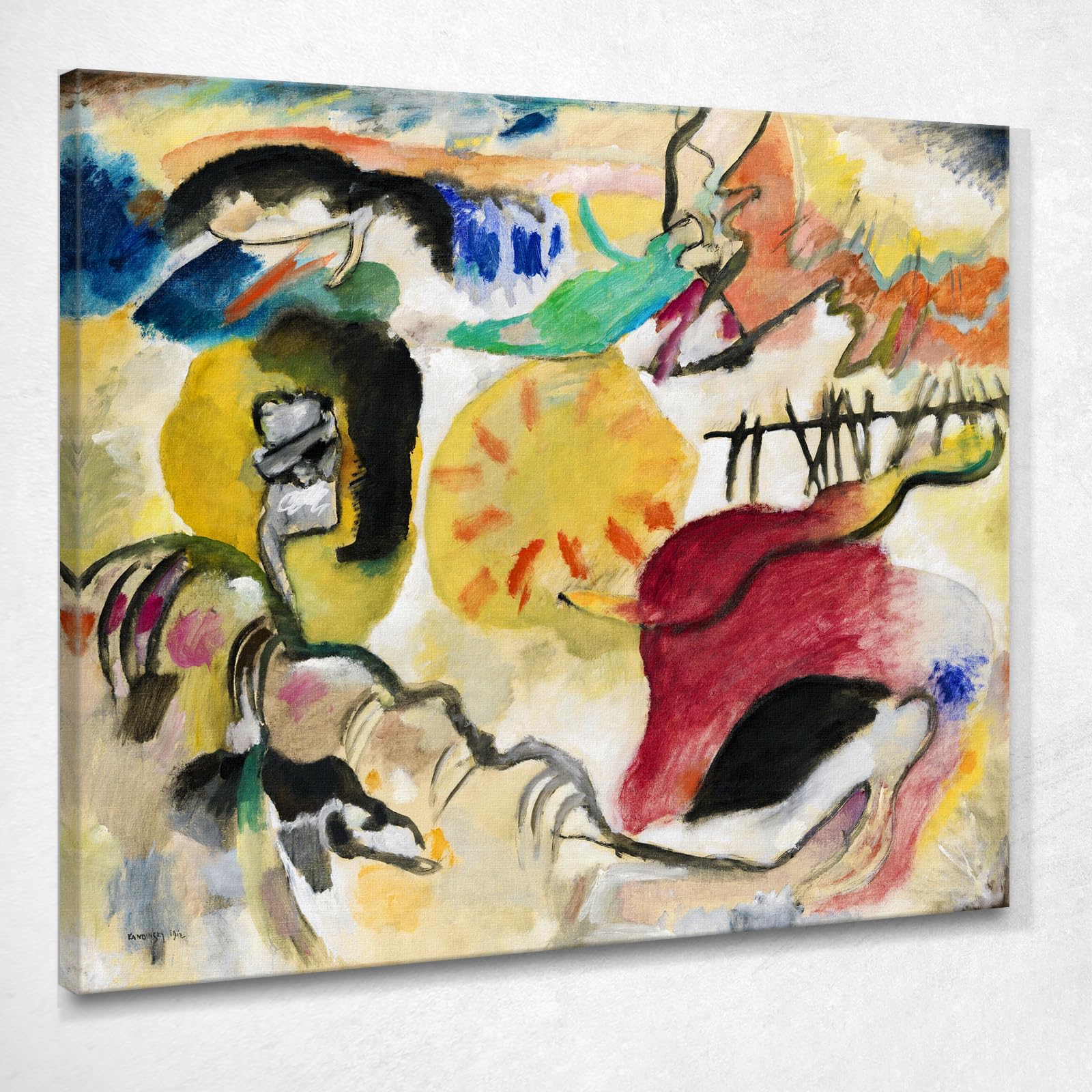 Improvisation 27 Kandinsky wk86 tableau sur toile aux couleurs éclatantes