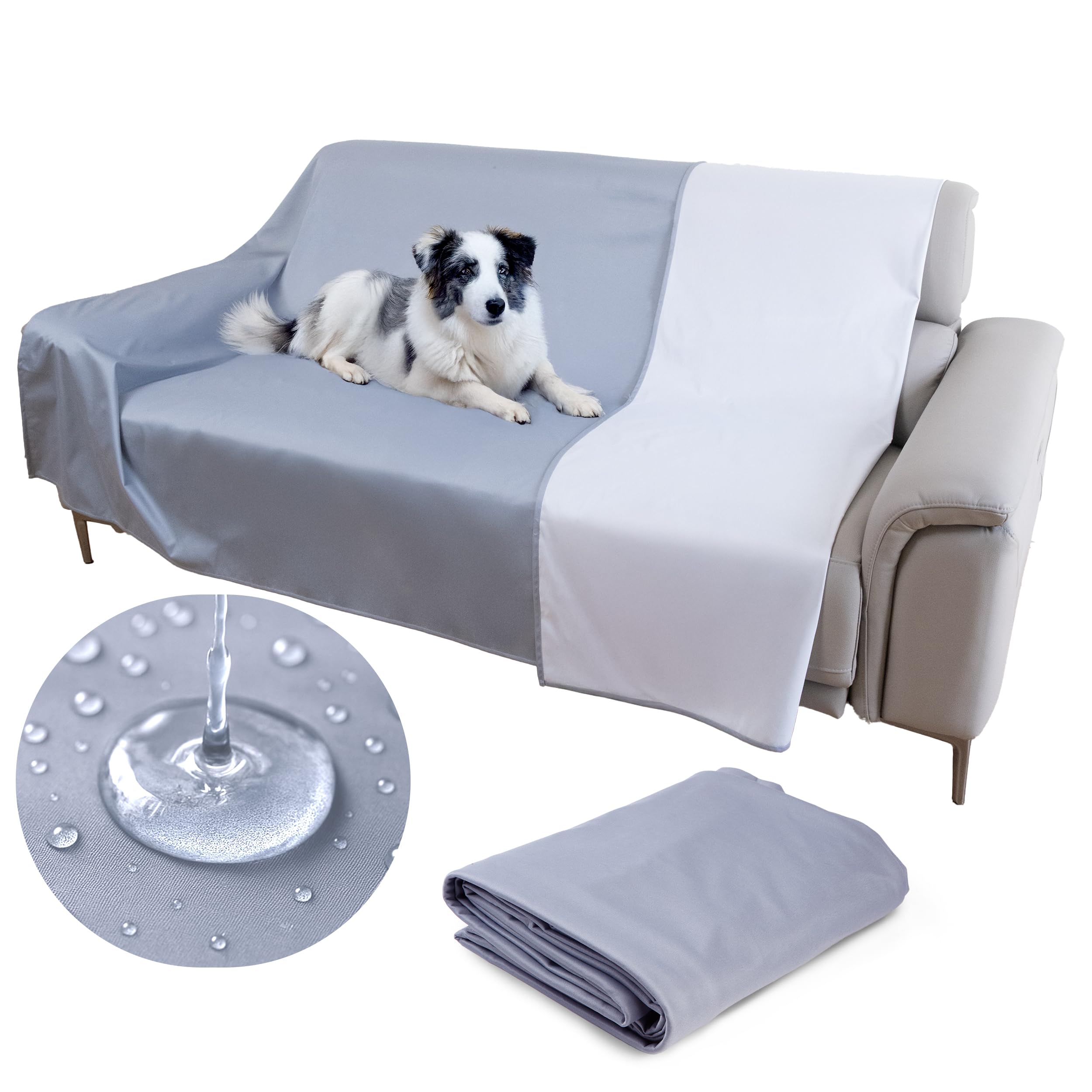 Brosive - Coprimaterasso impermeabile per adulti, bambini e cani, impermeabile e lavabile in lavatrice, grande protezione con 8 tazze di assorbimento (76,2 x 91,4 cm, 4 pezzi