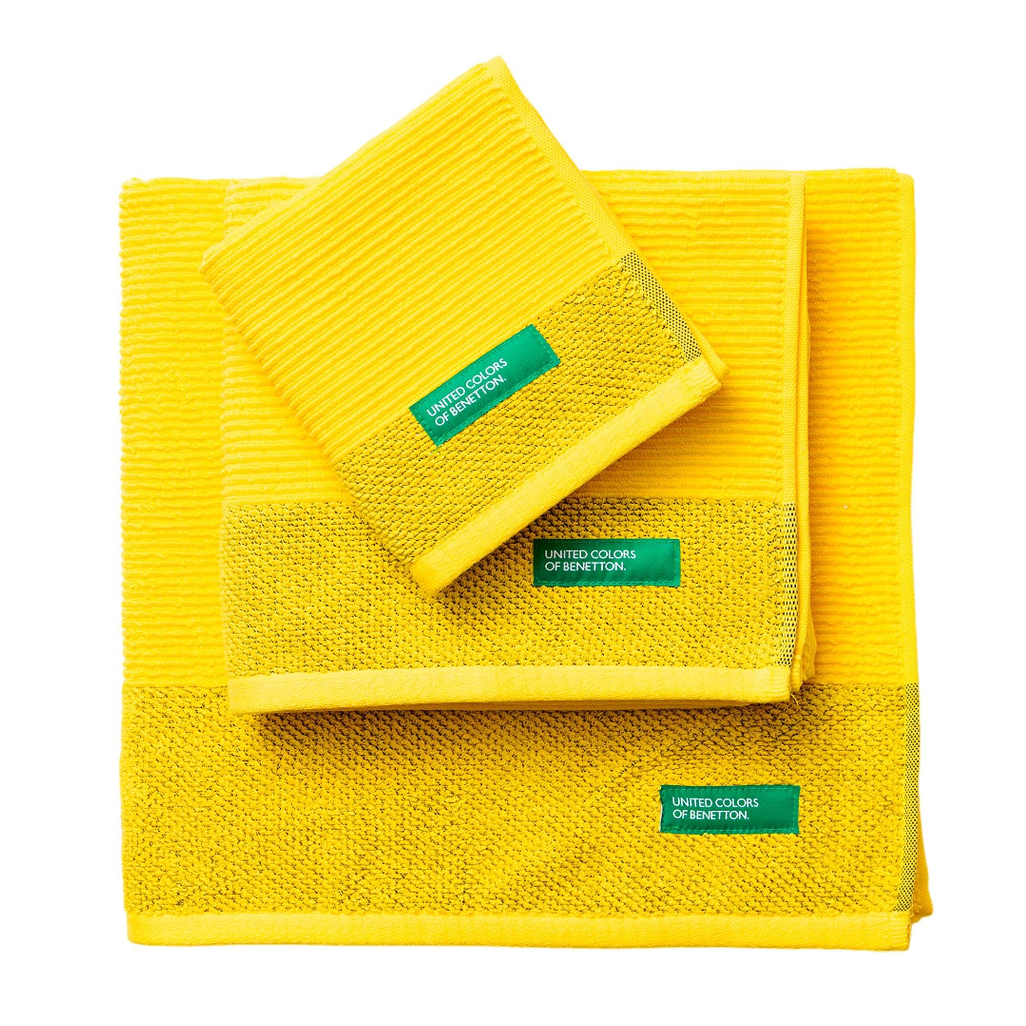 Set de 4 Juegos de 3 Toallas (4X 30x50cm + 4X 50x90cm + 4X 70x140cm) 450GSM de 100% Algodón - Verde, Gris, Gris Oscuro y Beige Benetton