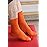 Rainbow Socks - 1 pair of DIABETIC Elastic Cotton Socks for SWOLLEN FEET, Orange S
