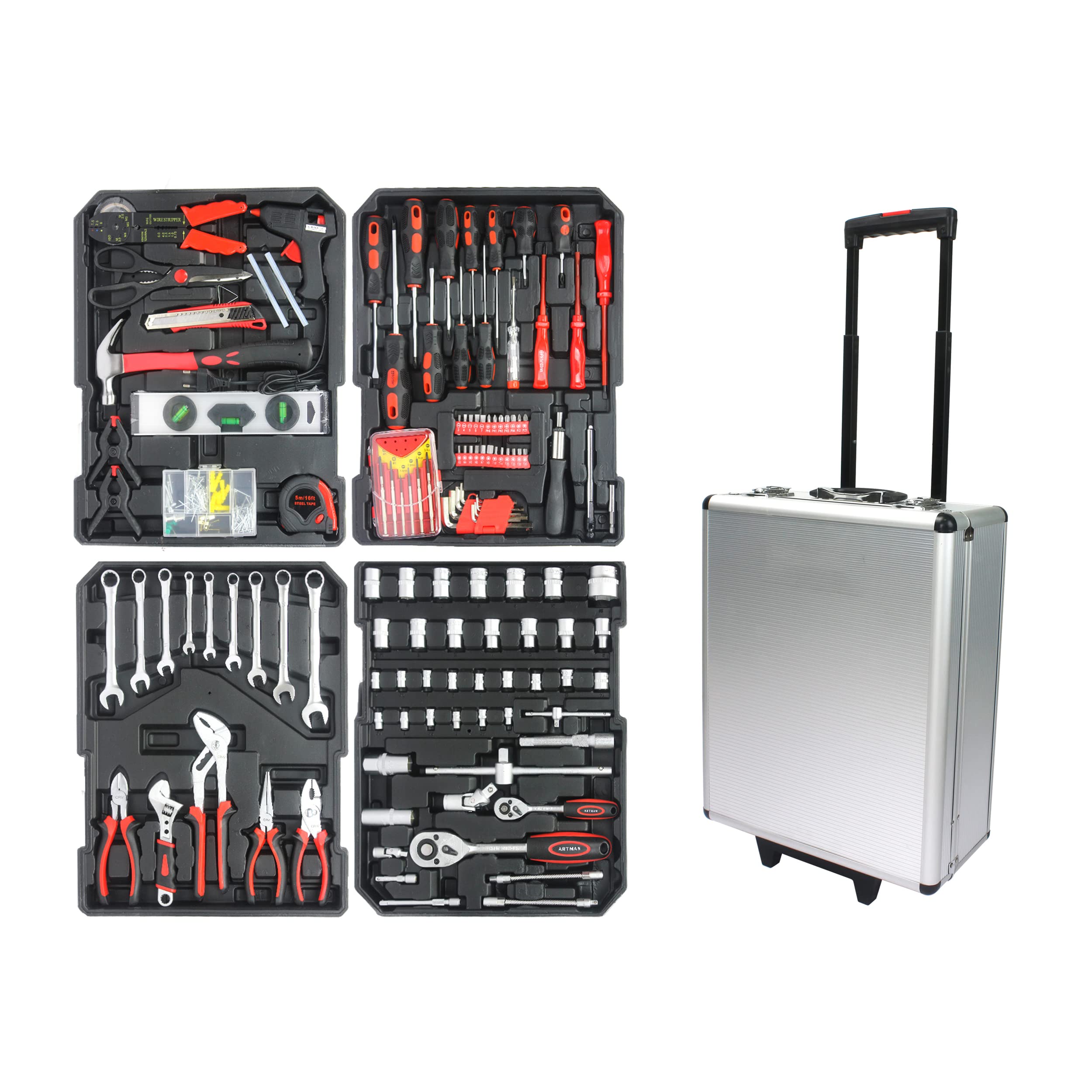 "Tools & Home Improvement Tool - Set for Mechanics Complete Craftsman Set with Lockpick Set Kit, Rolling Tool Box & Drill Combo Kit"