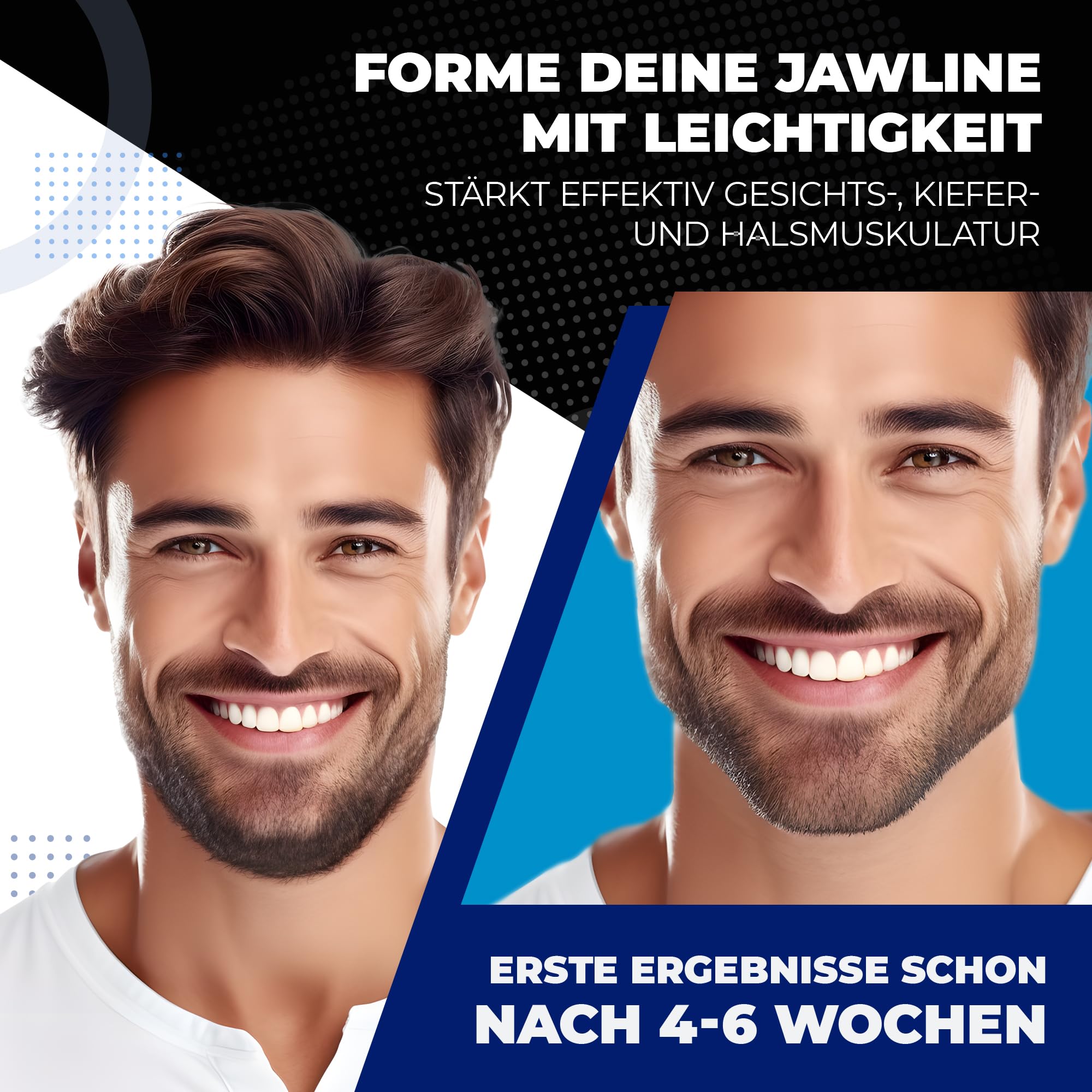 Jawline Entraîneur de mâchoire pour raffermir le visage et réduire le double menton / avec plan d'entraînement / entraînement musculaire masticatif pour hommes et femmes / 3 niveaux de