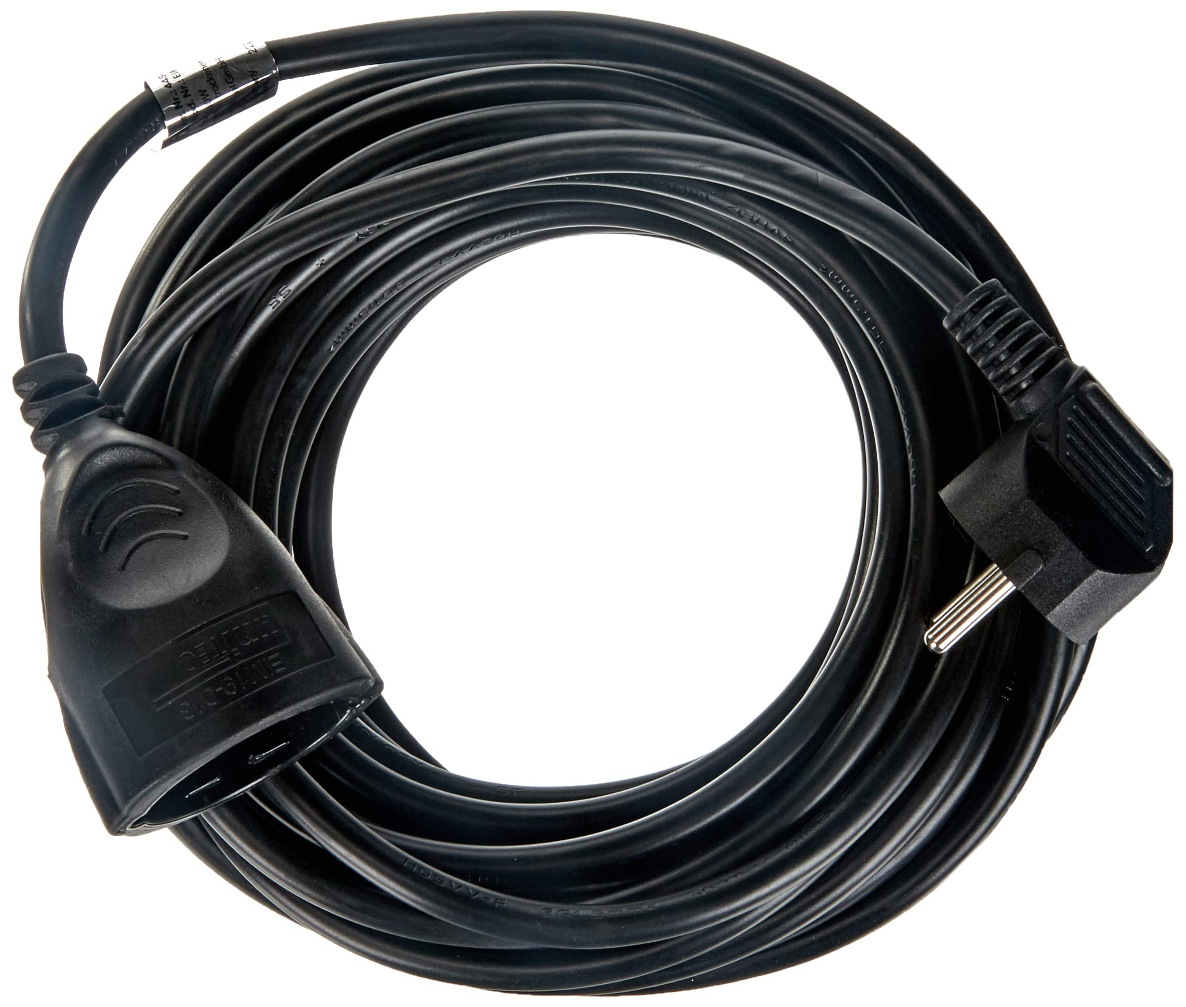 Prolunga UNITEC Con Presa Schuko, Cavo H05VV-F3G Da 1,5 Mm², 2 Metri, IP20, Bianco, Per Interni