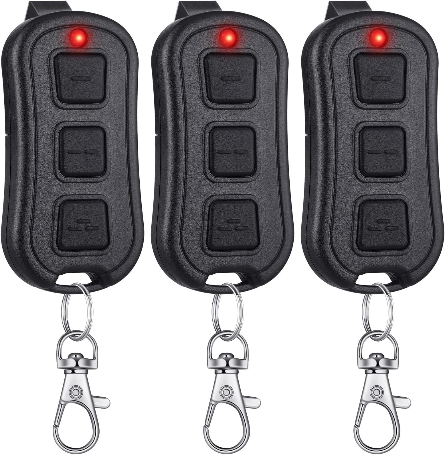 3 Pcs Universal SM26-MAX Garage Door Opener Remote for Purple Yellow Red Orange Green Learning Buttons Compatible with Chamberlain Liftmaster Garage Door Opener 3 Buttons with Key Chain
