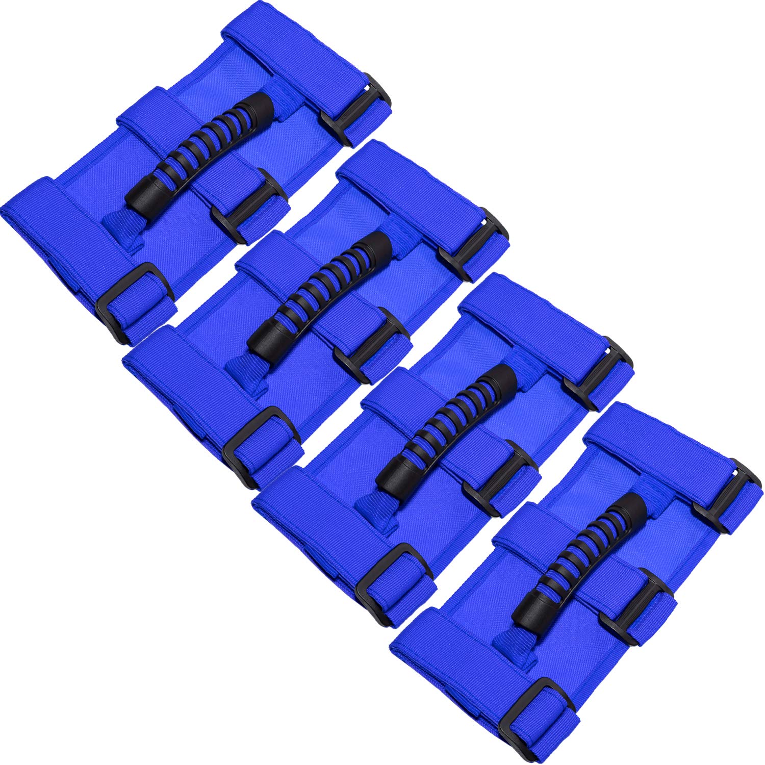 Danti 4 x Roll Bar Grab Handles Grip Handle For Jeep Wrangler YJ TJ JK JK JL JLU Sports Sahara Freedom Rubicon X & Unlimited 1955-2018 (Heavy Duty Blue)