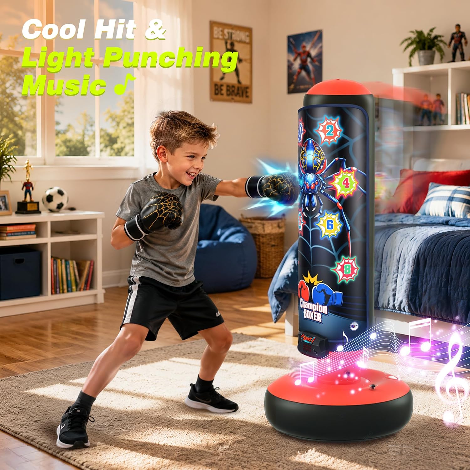 Punching Bag Kids Boxing Led Scoring
