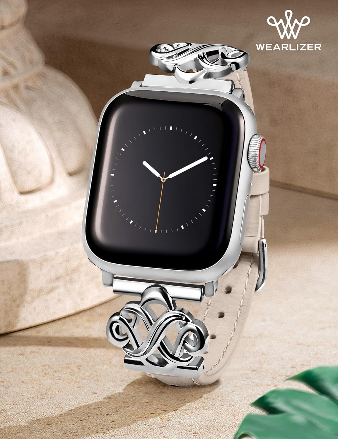 Wearlizer Slim Leather Band Compatible with Apple Watch Bands Women 38/40/41/42/44/45/46/49mm, Fancy Dressy Designer Thin Strap with Celtic Knot for iWatch Series 11 10 9 8 7 6 5 4 3 SE/Ultra 3 2 1 - Image 4