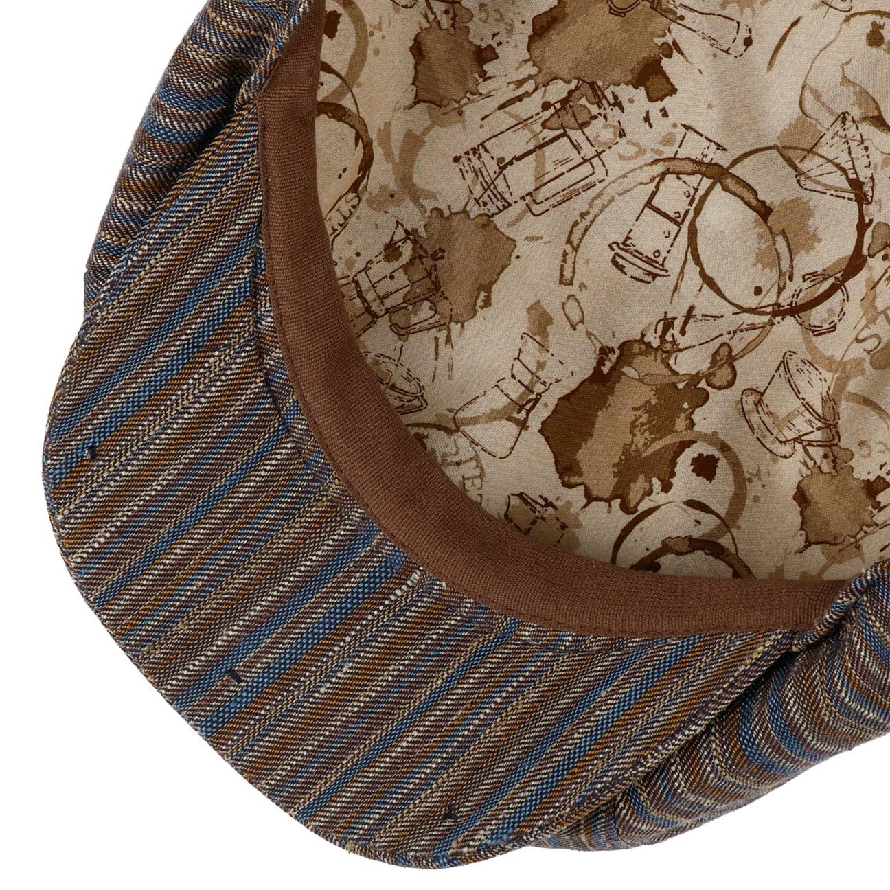 SOMBREROSHOP Stripe Barista 8 Panel Gorra Newsboy a Rayas Multicolor Hombre Primavera Verano