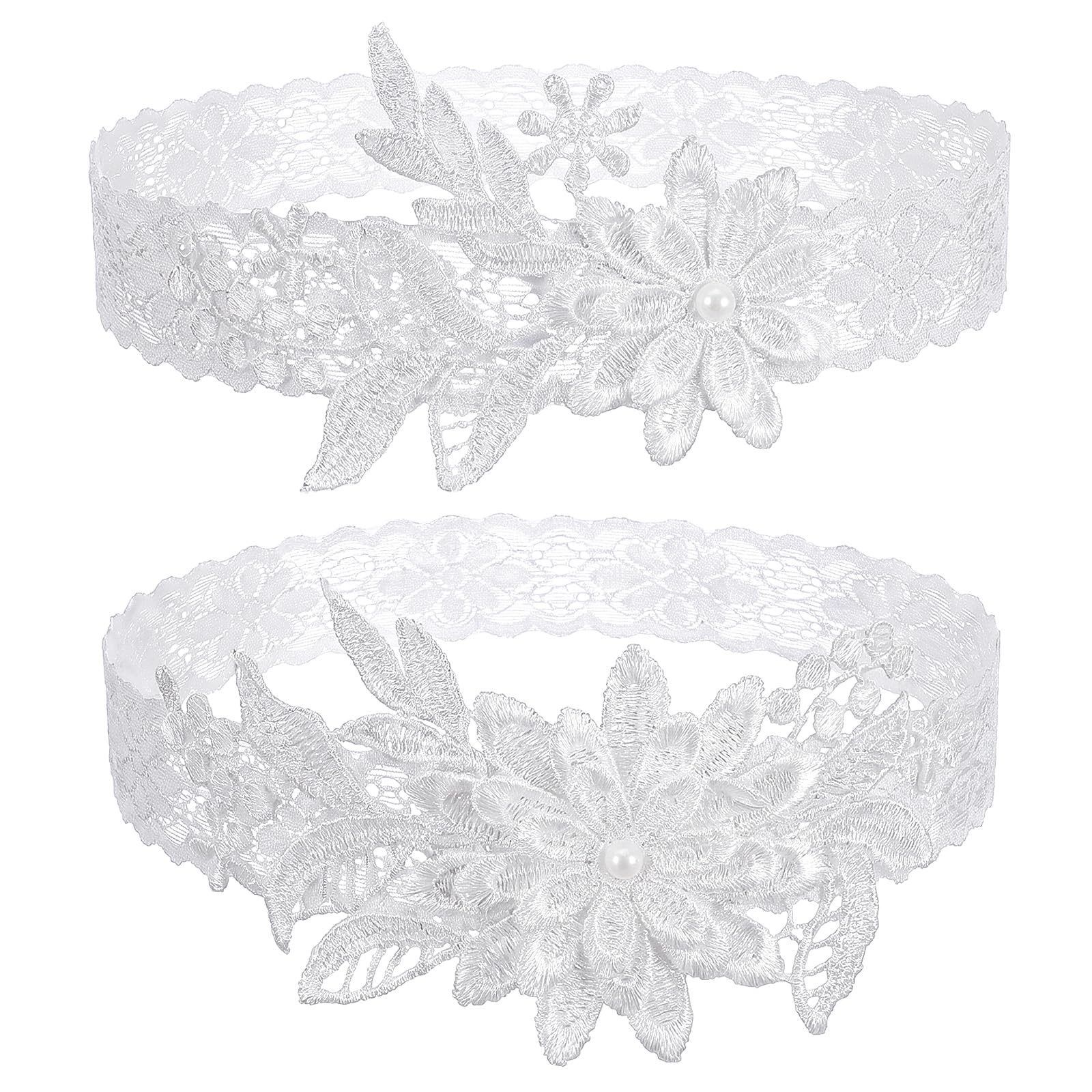 Lusofie 2Pcs Bridal Wedding Garter, Wedding Garter for Bride Women