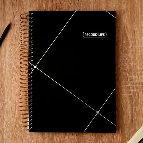 Miniatura 8 de Yoment Paquete de 4 cuadernos en espiral de tapa dura, 150 hojas, 3 materias, cuadernos con rayas universitarias para oficina, reuniones, cuaderno