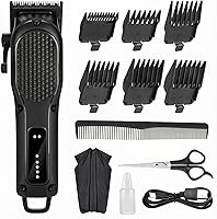 NUTCORE Professional Cordless Hair Clippers for Men - Rechargeable Beard Trimmer Kit with 6 Guide Combs, Powerful Quiet Motor