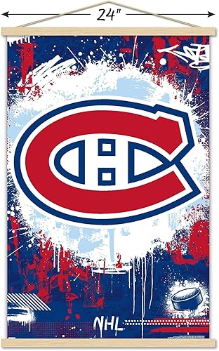 Miniatura 3 de Trends International NHL Montreal Canadiens - Maximalist Logo 23 Wall Poster with Magnetic Frame