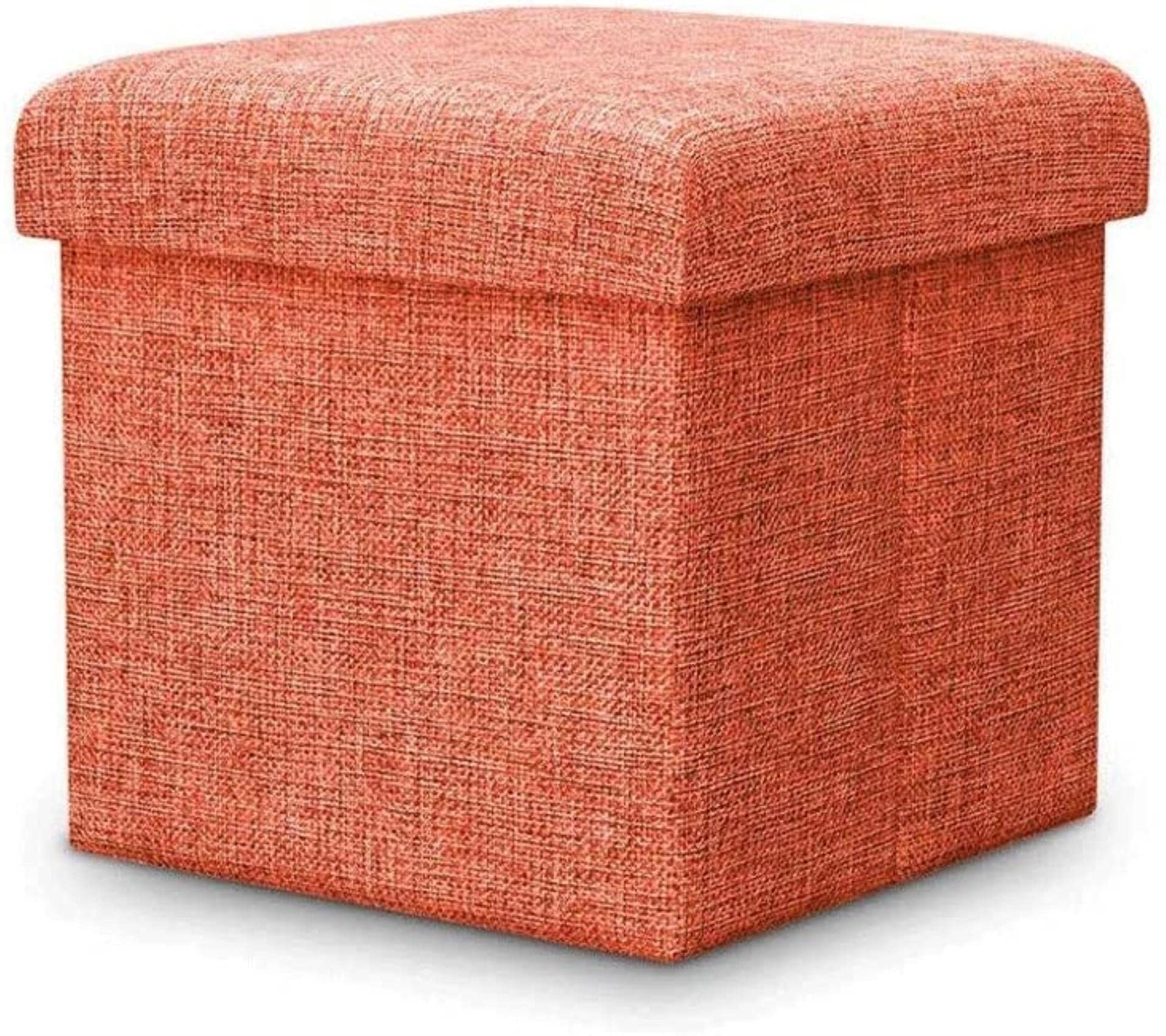 Canapé banc tissu et pouf de rangement cube pour gain de place